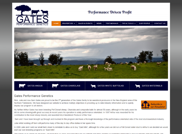 Gates Performance Genetics website
