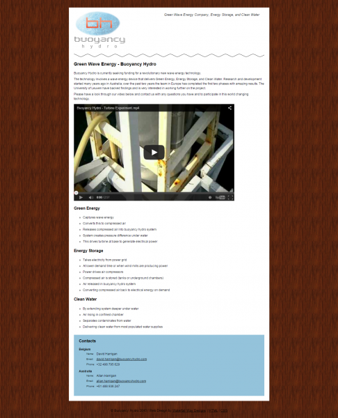 Buoyancy Hydro website