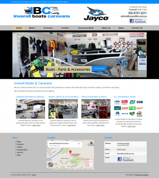 Inverell Boats & Caravans website