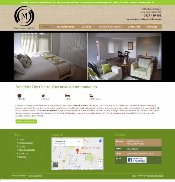 Oasis on Marsh website