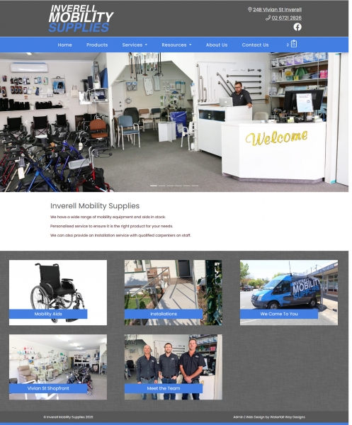 Inverell Mobility Supplies website
