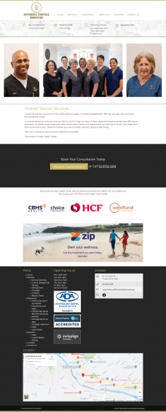 Inverell Dental Services website