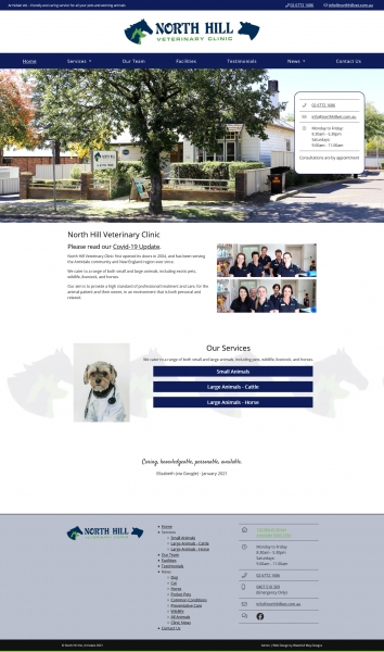 North Hill Vet website