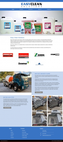 Easy Clean Solutions website