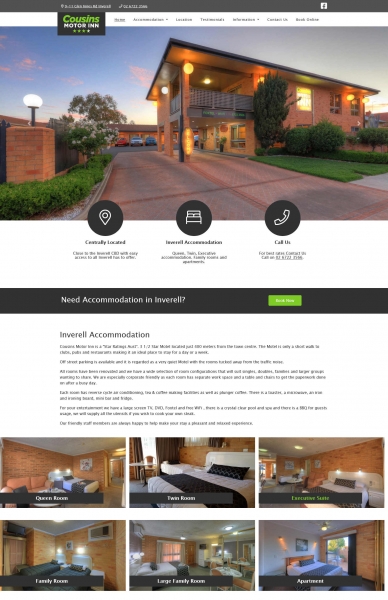 Cousins Motor Inn website