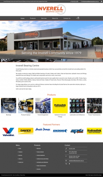 Inverell Bearing Centre website