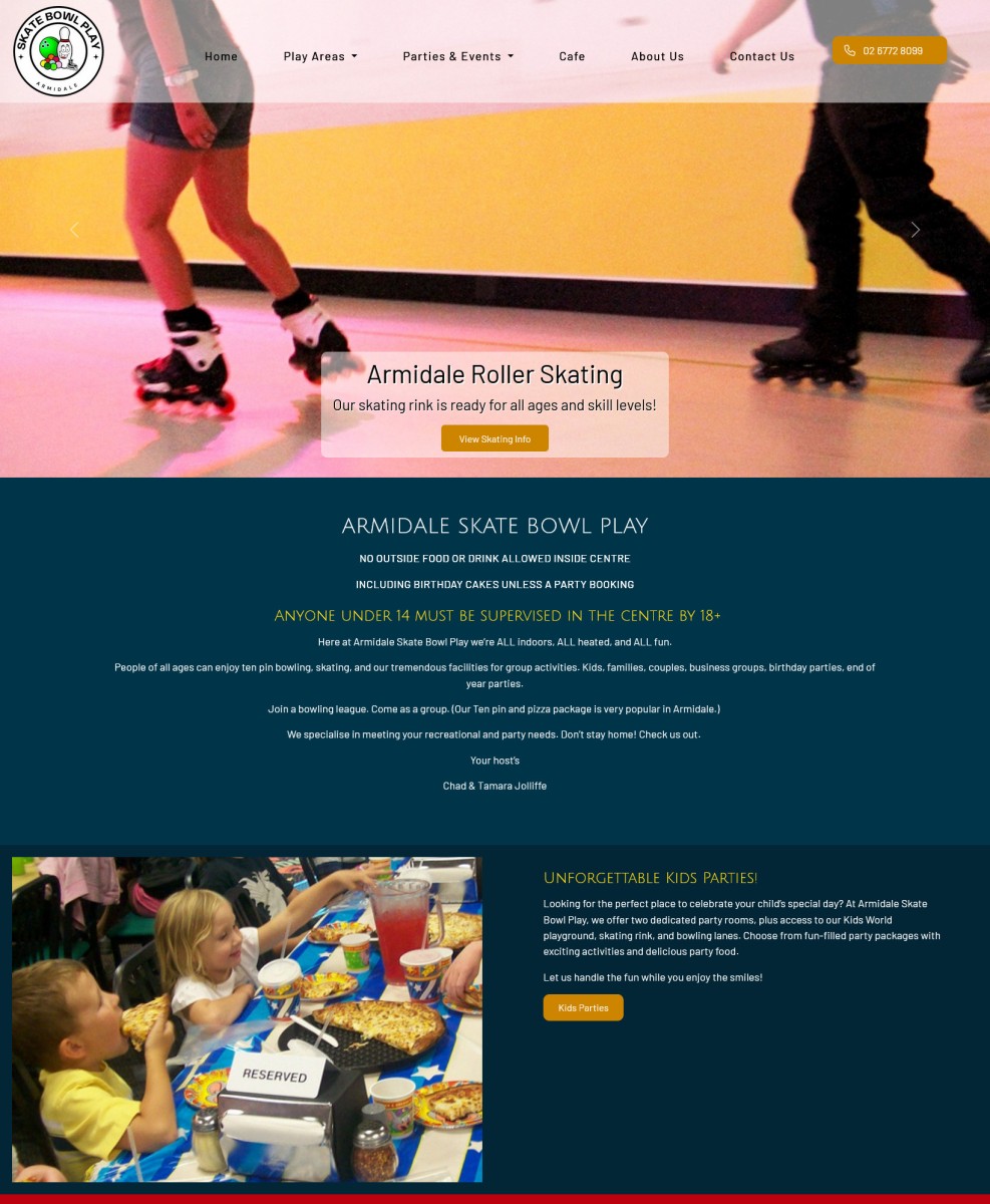 Skate Bowl Play Armidale website