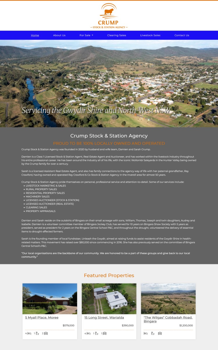Crump Agency website