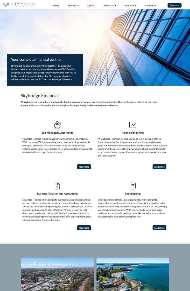 Skybridge Financial website